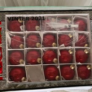 IKEA VINTER 2021 Red Holiday Ornaments